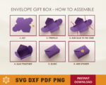 Envelope Gift Box SVG Template