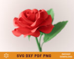 Paper Rose SVG Template