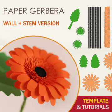 Paper Gerbera SVG Template