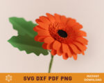 Paper Gerbera SVG Template