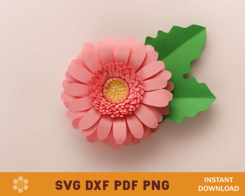 Paper Gerbera SVG Template