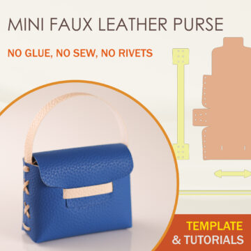 Faux Leather Purse SVG Template