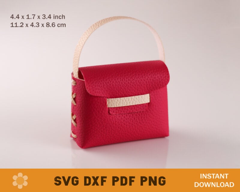 Faux Leather Purse SVG Template