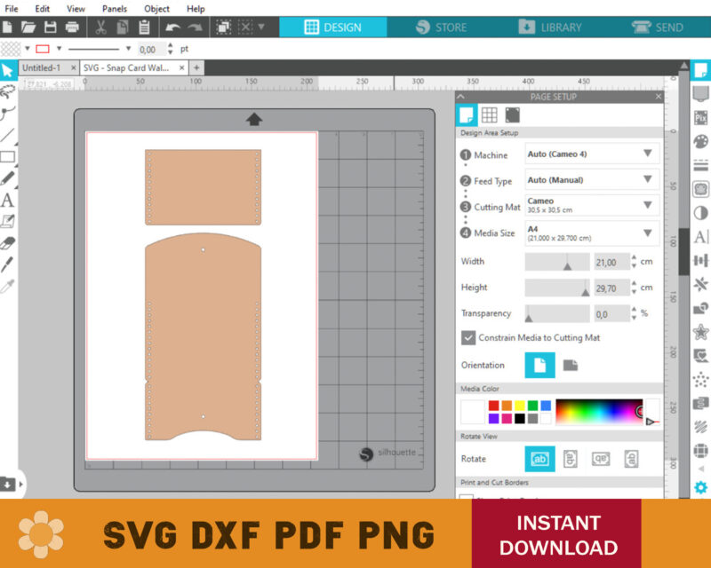 Card Wallet SVG Template