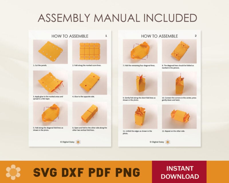Candy Shaped Box Template