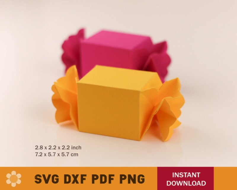 Candy Shaped Box Template