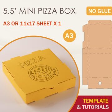 5.5'' Mini Pizza Box Template