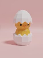 3D Papercraft Chicken – Easter decor PDF Template