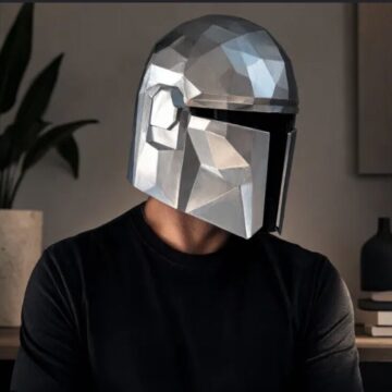 3D Papercraft Mandalorian Helmet – DIY PDF Template