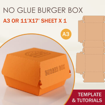 No Glue Burger Box Template