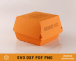 No Glue Burger Box Template