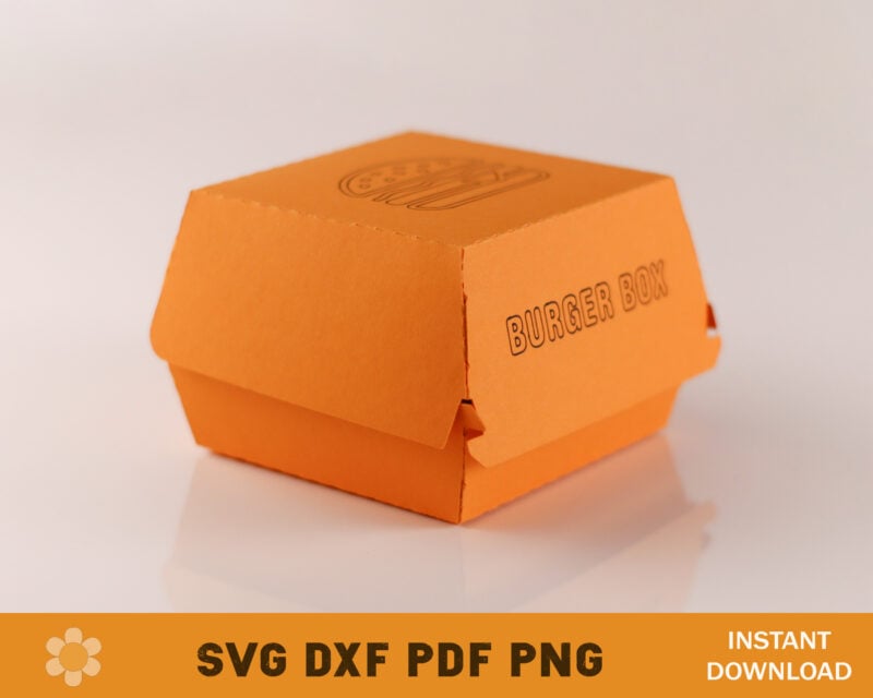 No Glue Burger Box Template