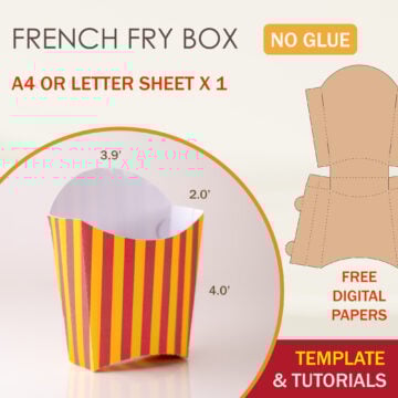 French Fry Box Template