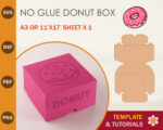 Donut Box No Glue Template