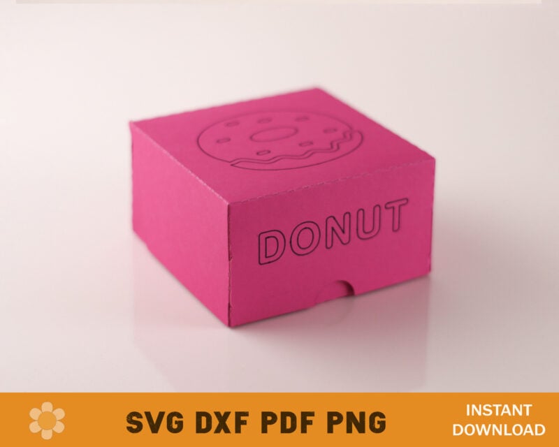 Donut Box No Glue Template