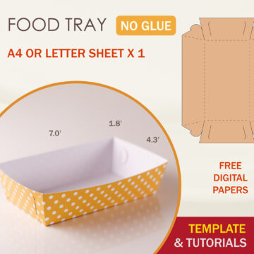 Food Tray No Glue Template