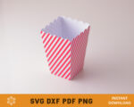 Mini Pop Corn Box Template