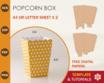 Pop Corn Box Template