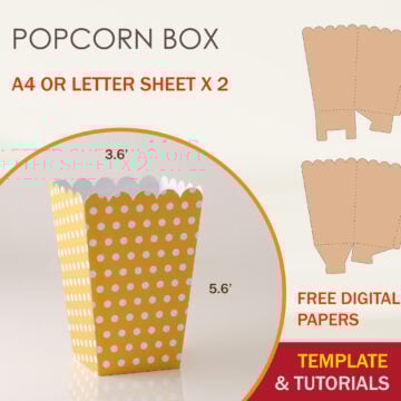 Pop Corn Box Template