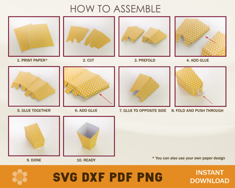 Pop Corn Box Template