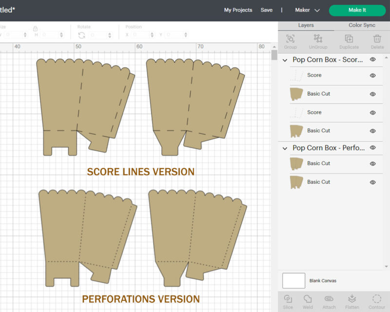 Pop Corn Box Template Bundle