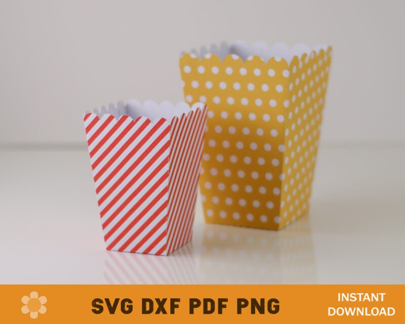 Pop Corn Box Template Bundle