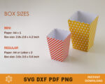 Pop Corn Box Template Bundle