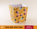 Wide Pop-Corn Box Template