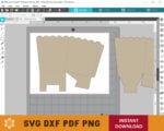 Wide Pop-Corn Box Template