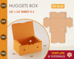 Nuggets Box No Glue Template