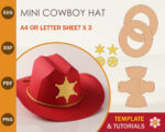 Mini Cowboy Hat Template