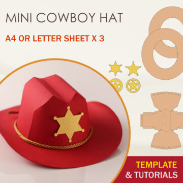 Mini Cowboy Hat Template