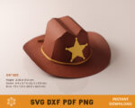 Mini Cowboy Hat Template