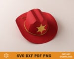 Mini Cowboy Hat Template