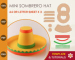 Mini Sombrero Hat Template