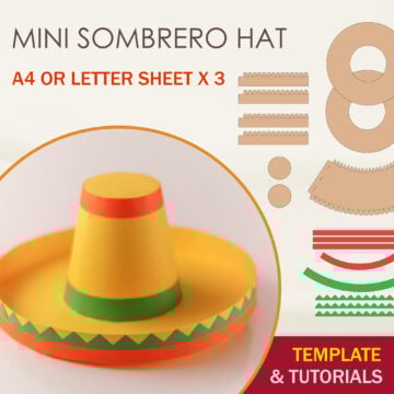 Mini Sombrero Hat Template