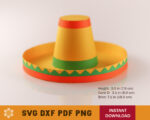 Mini Sombrero Hat Template