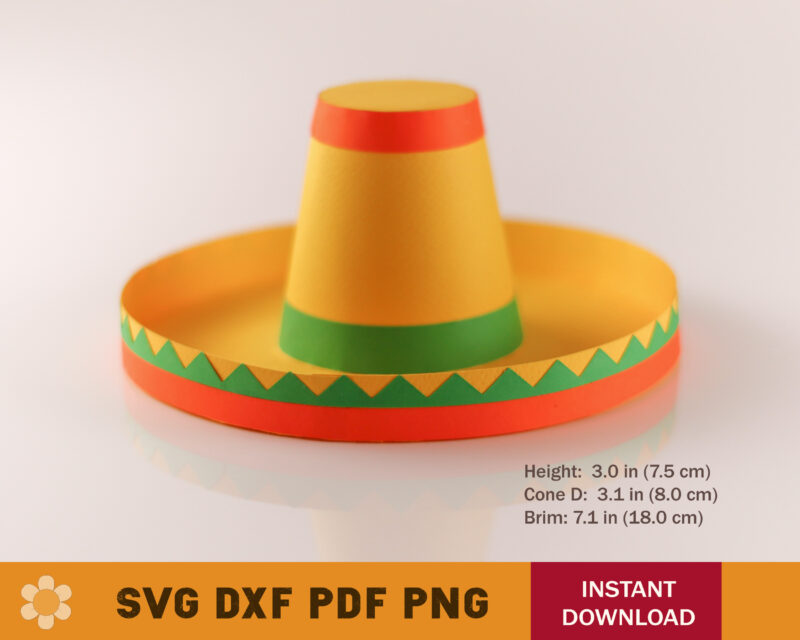 Mini Sombrero Hat Template