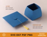Small Graduation Cap Box Template