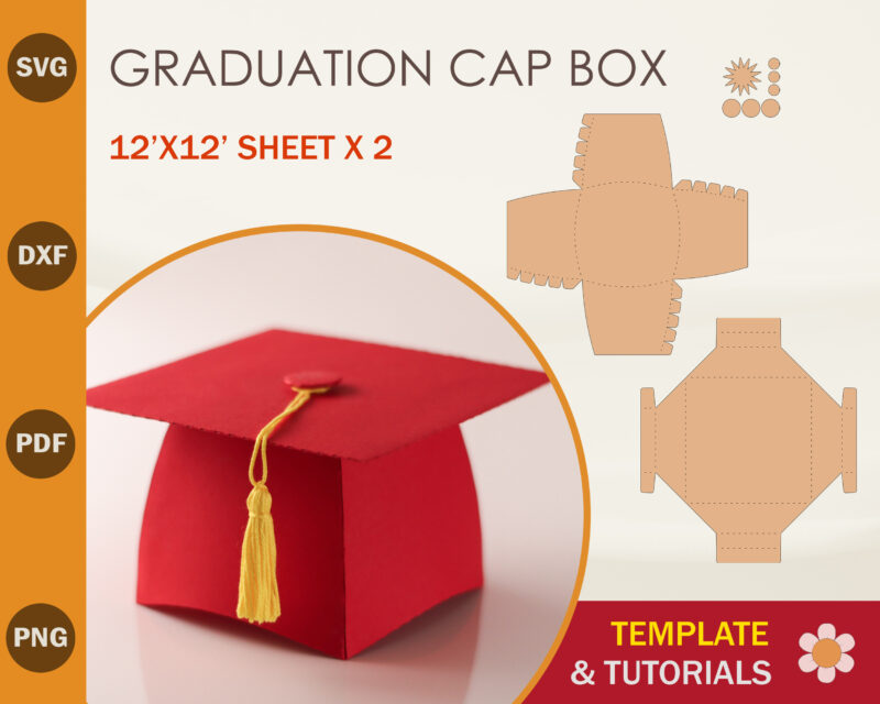 Graduation Cap Box Template