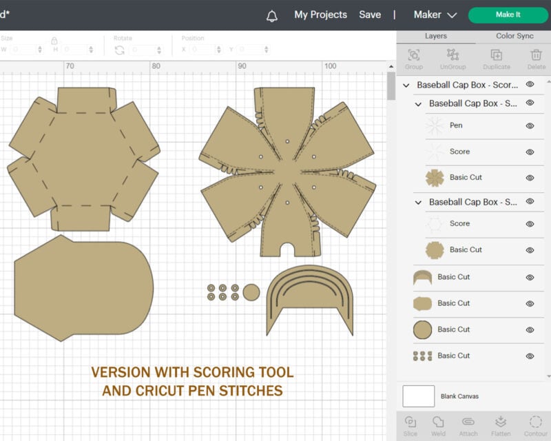 Baseball Cap Box Template