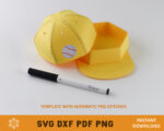 Mini Baseball Cap Box Template