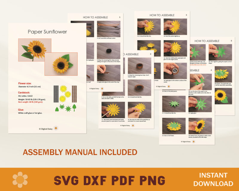 Paper Sunflower Template