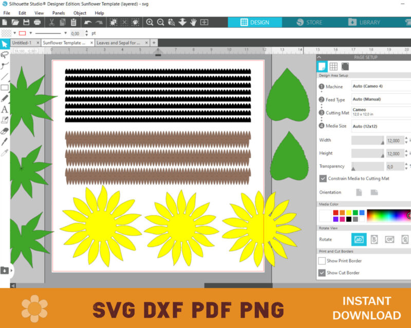 Paper Sunflower Template