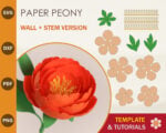 Paper Peony Template