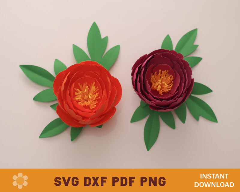 Paper Peony Template