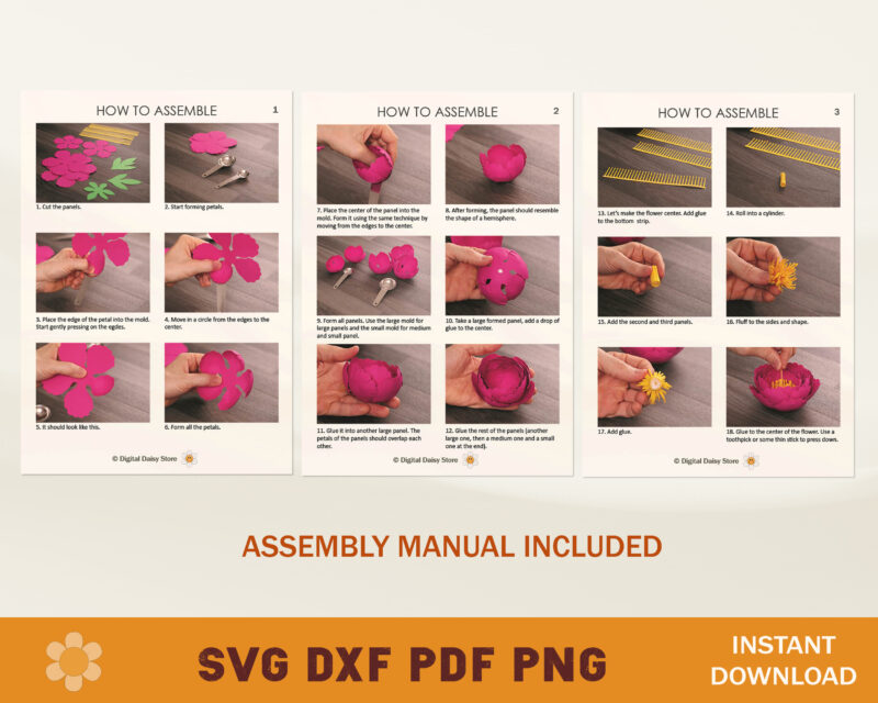 Paper Peony Template