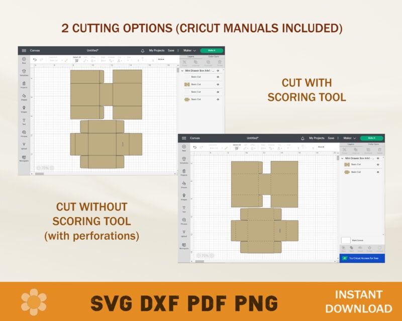 Mini Drawer Box Template
