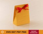 Small Gift Bag with Bow Template