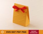 Small Gift Bag with Bow Template